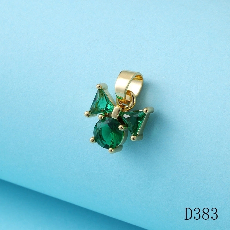 1 Piece Copper Fruit Bow Knot Pendant