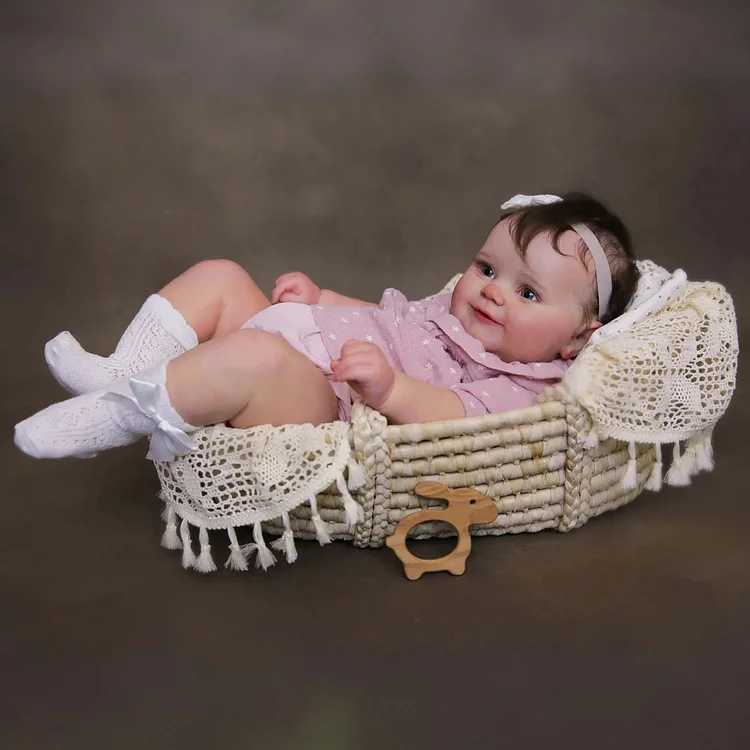 [Heartbeat💖 & Sound🔊] 20" Handmade Reborn Baby Open Eyes Doll Reborn Doll Toddlers Girl Hanie with Delicate Reborn GIft Rebornartdoll® RSAW-Rebornartdoll®