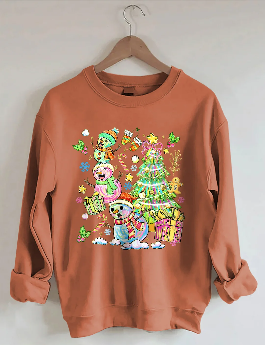 Snowman Christmas Tree Sweatshirt