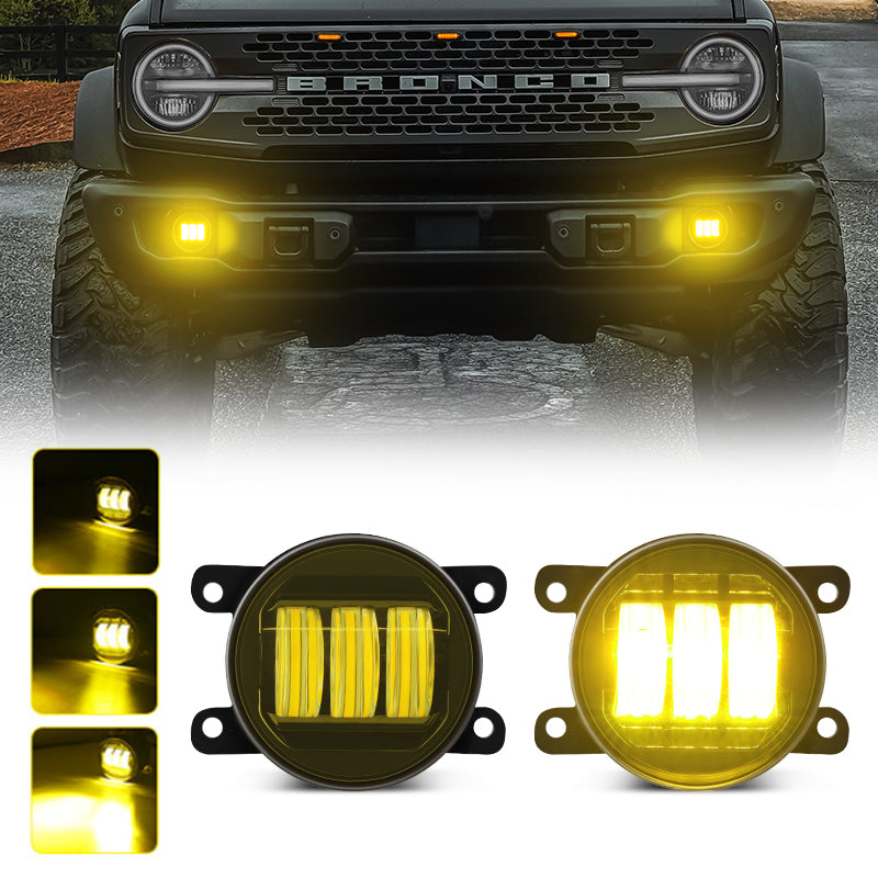 Amber LED Fog Lights for 2021-2023 Ford Bronco