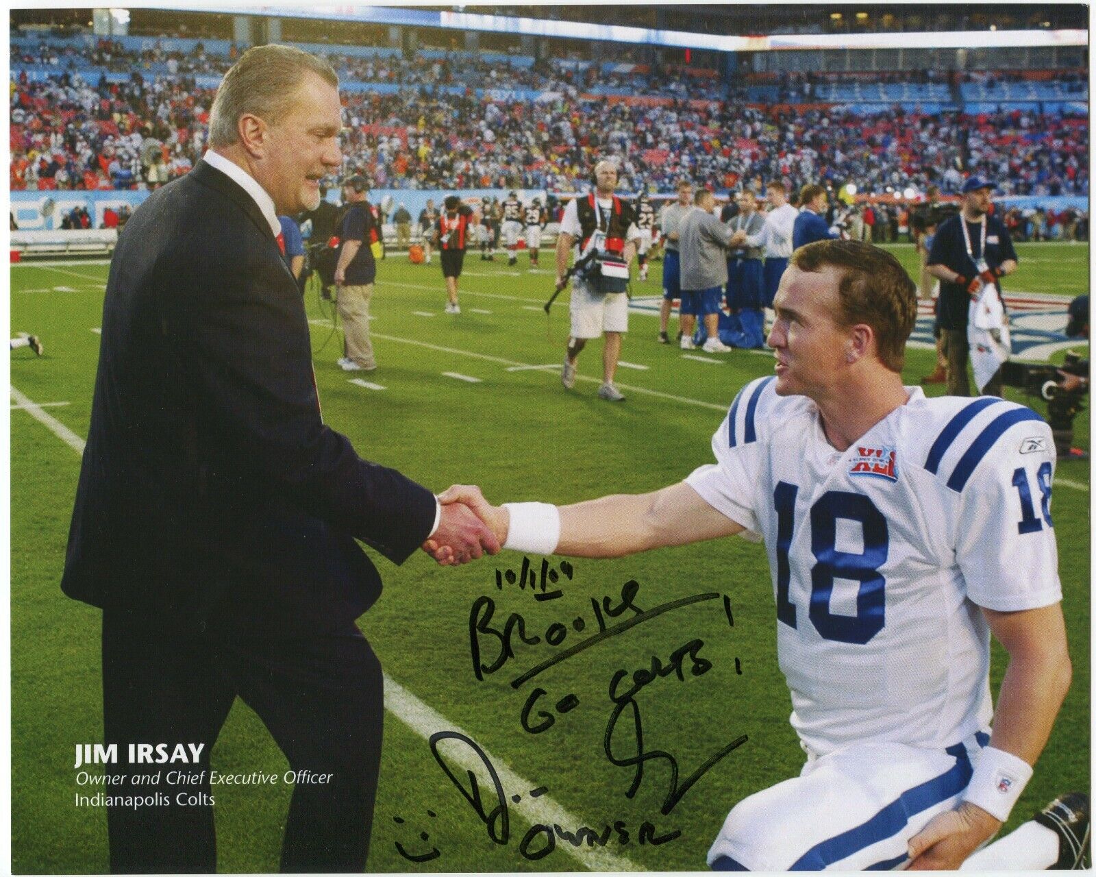 Jim Irsay Signed 8x10 Photo Poster painting Autographed Football Indianapolis Colts Owner