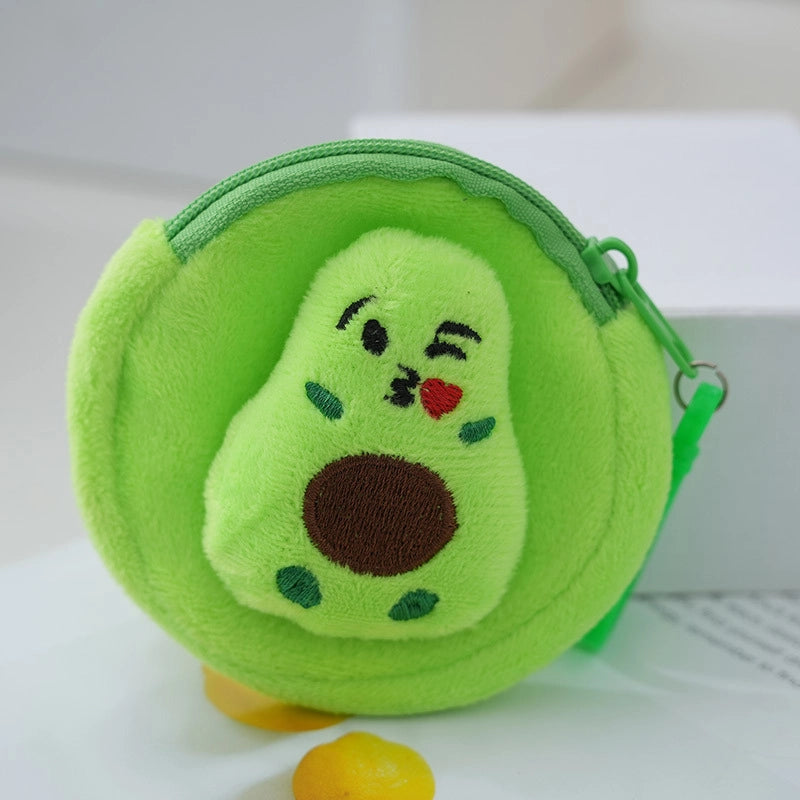 Avocado Shape Coin Purse New Arrival Fruit Schoolbag Lipstick Pack Cable Package Coin Pocket