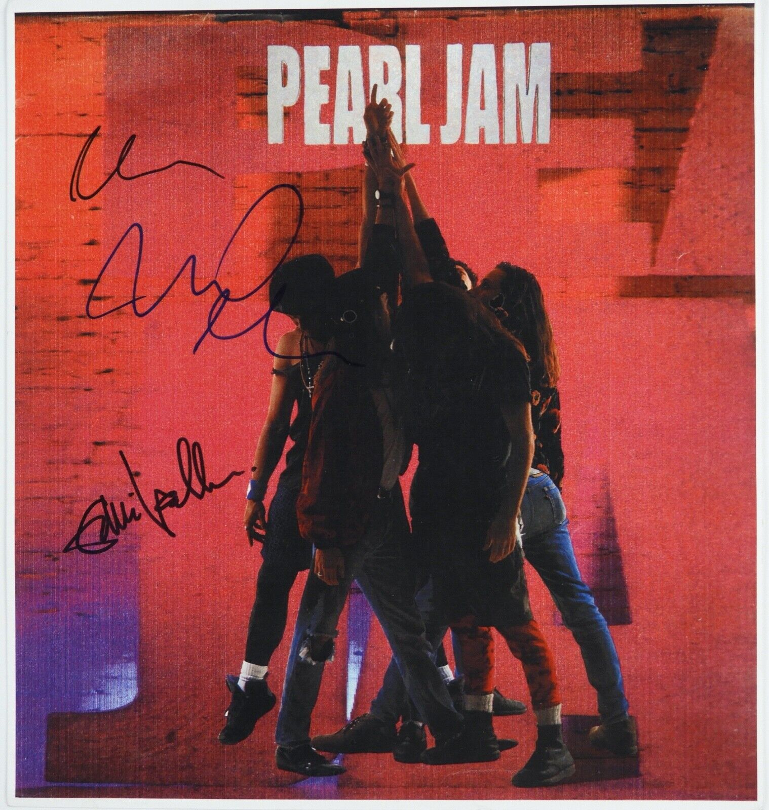 Pearl Jam Autograph JSA Signed 12 x 12 Photo Poster painting of Album Ten Eddie Vedder +