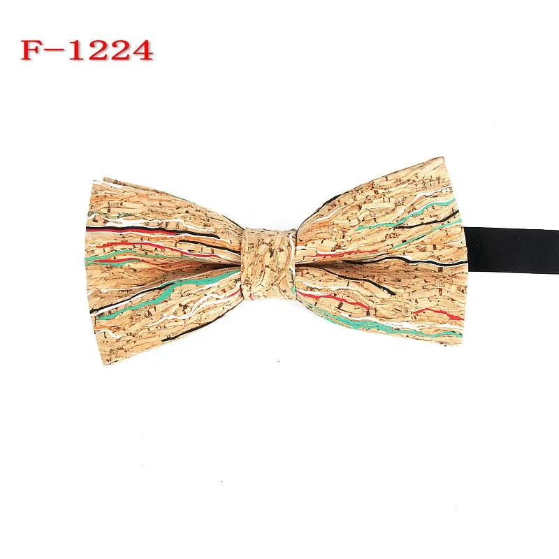 New Bow Tie Male Cork Bow Ties Creative Wood Grain Bow Tie Wedding Groom Host Bowtie Gifts for Men Business Men's Accessories
