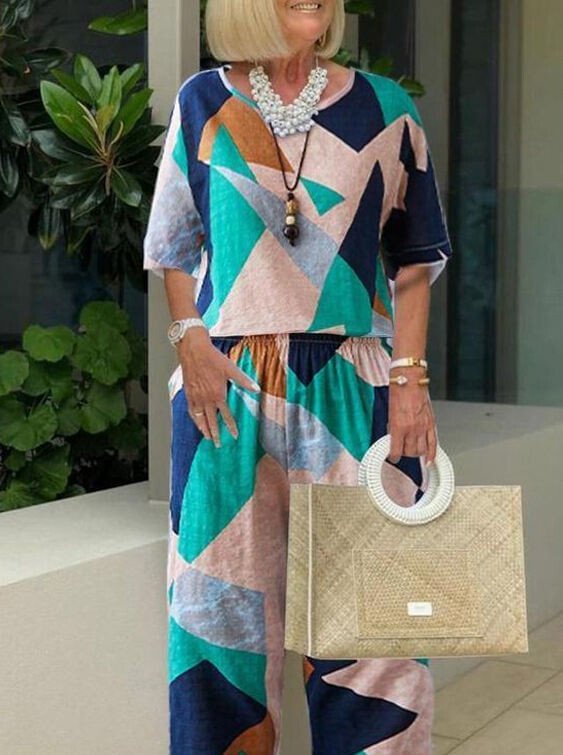 Women's Casual Print Suit