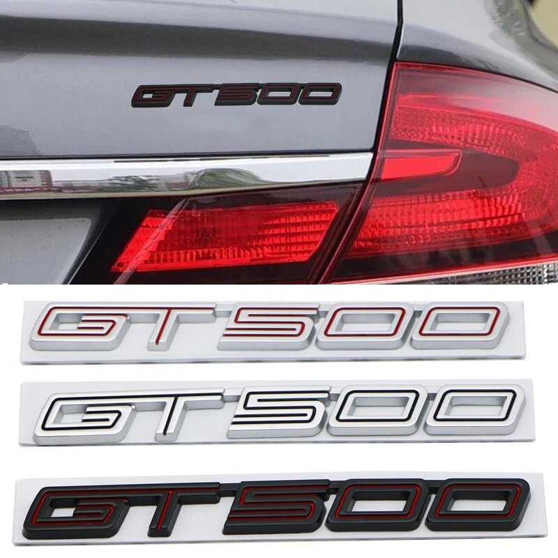 3D Metal GT500 Side Emblem Badge Sticker Rear Trunk Decals for Ford Mustang voiturehub dxncar