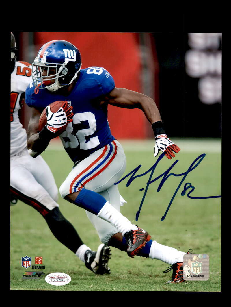 Mario Manningham JSA Coa Signed NY Giants 8x10 Autograph Photo Poster painting