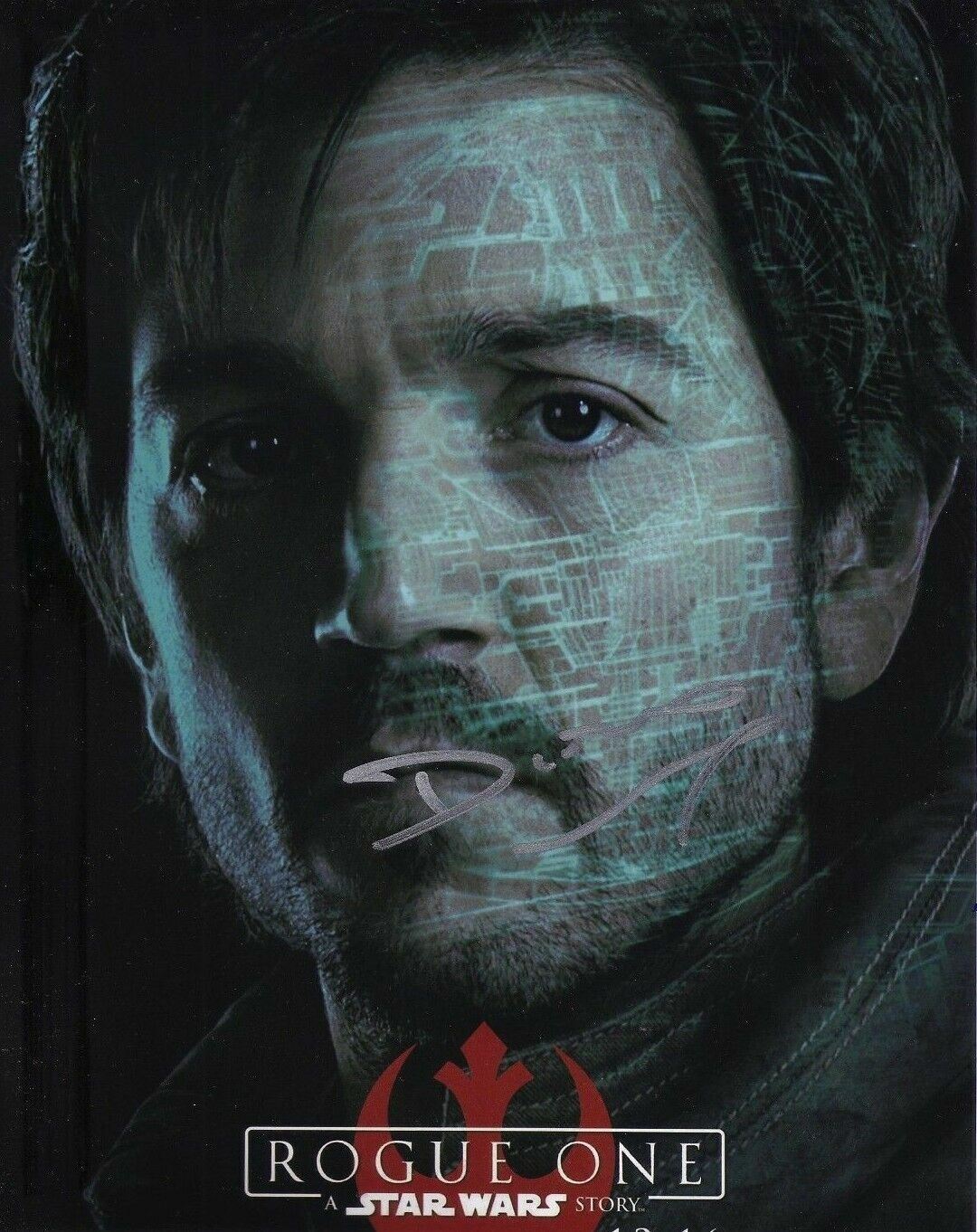 Diego Luna Signed 10X8 Photo Poster painting Rogue One: A STAR WARS Story AFTAL COA (5428)