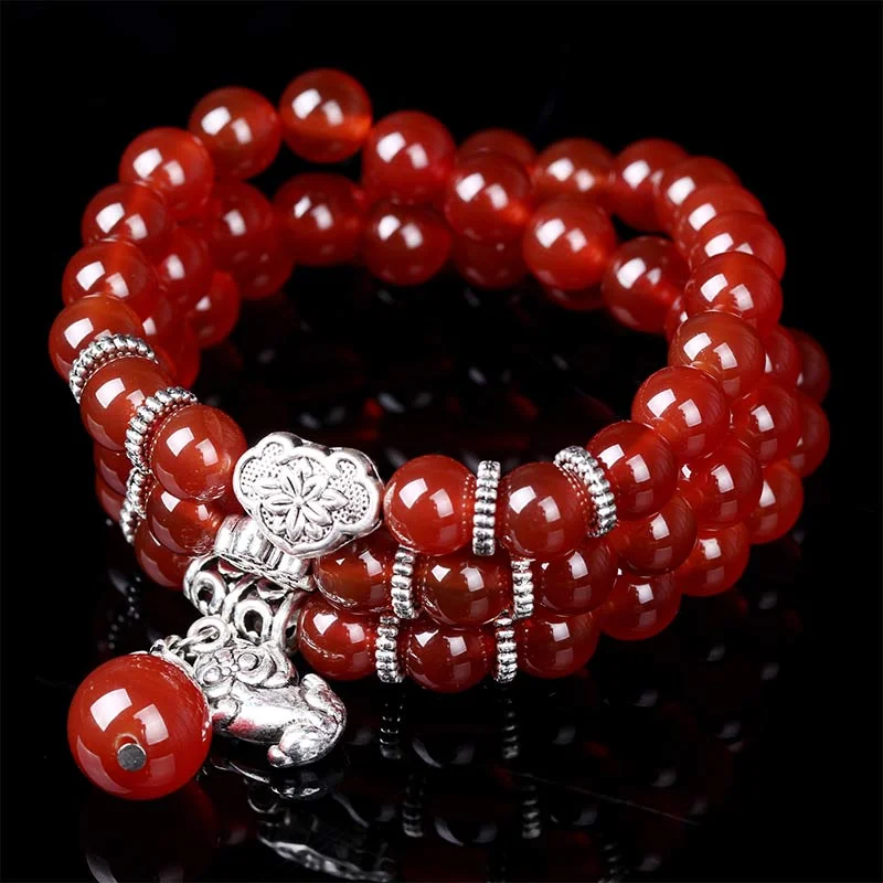 Natural Red Agate Luck Bracelet