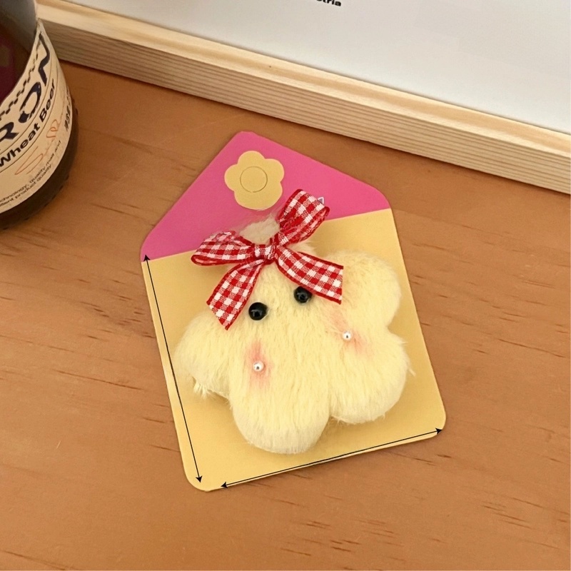 Cute Sweet Women’s Star Heart Shape Plush Hair Clip