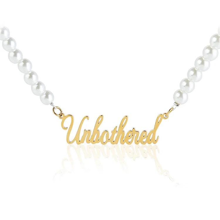 Name Necklace Pearl Chain Personalized Gifts for her