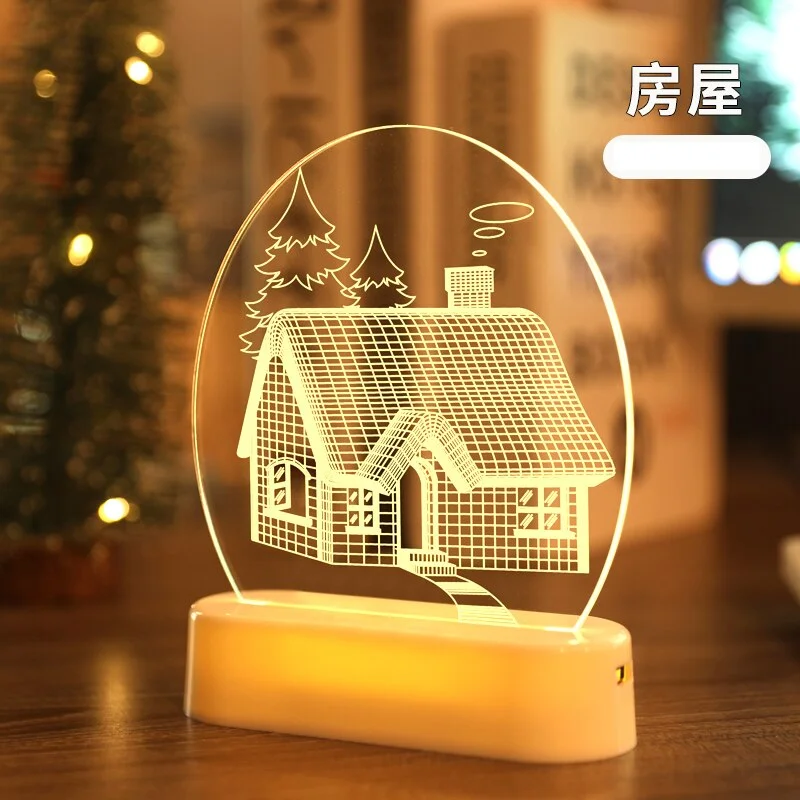 Santa Claus Christmas Decoration Desk Accessories Glowing Christmas LED Night Lights Ornaments Home Decoration Accessories Gift