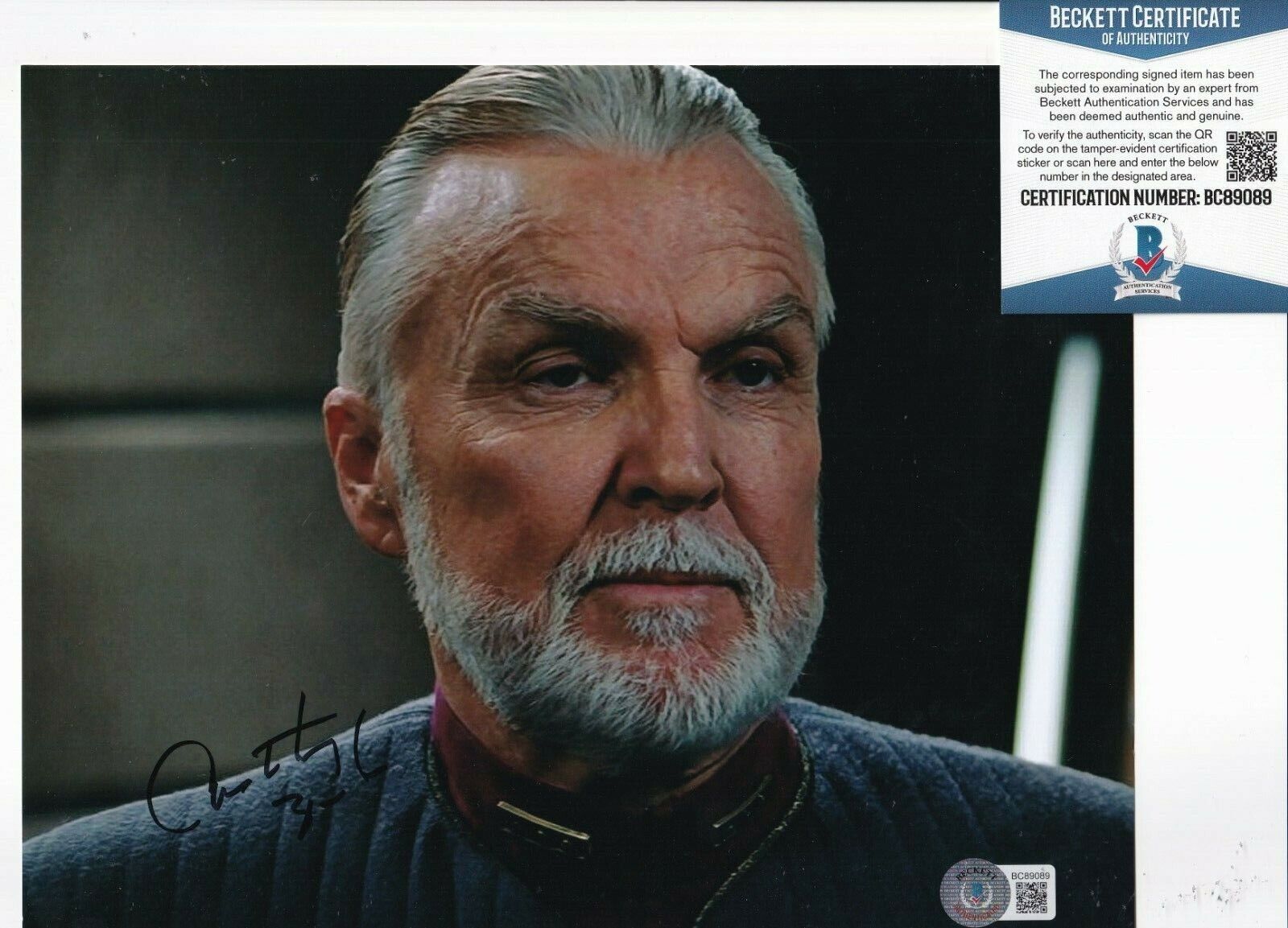 ANTHONY ZERBE signed (STAR TREK INSURRECTION) 8X10 Photo Poster painting BECKETT BAS BC89089