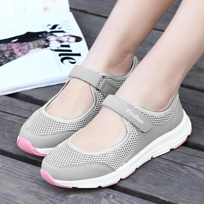 New Women Flats 2021 Spring Summer Ladies Mesh Flat Shoes Women Sneakers Soft Breathable Women Casual Shoes Female Zapatos Mujer