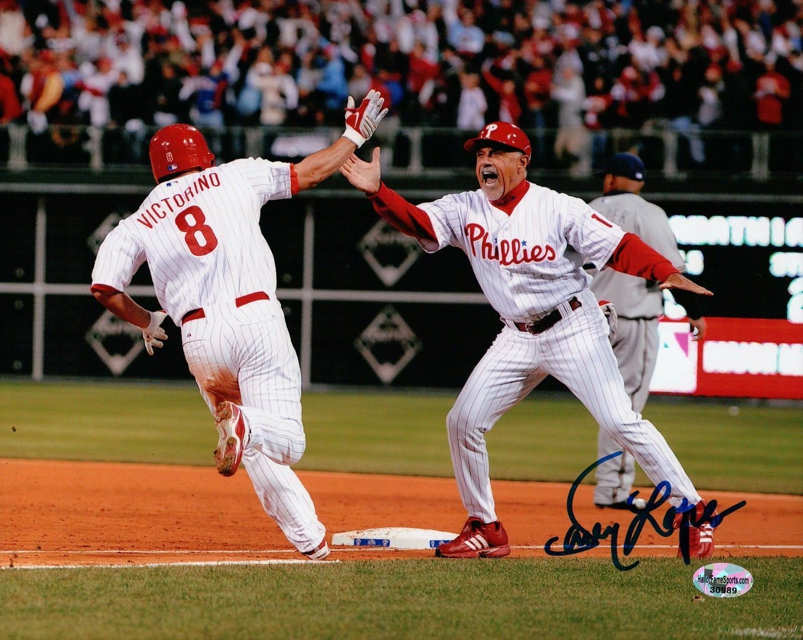 Davey Lopes Signed 8X10 Photo Poster paintinggraph Autograph Phillies World Series Coach w/COA