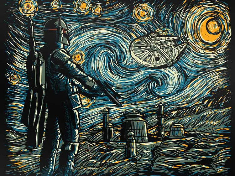 Van Gogh Landscape (60*40CM) 11CT Stamped Cross Stitch gbfke
