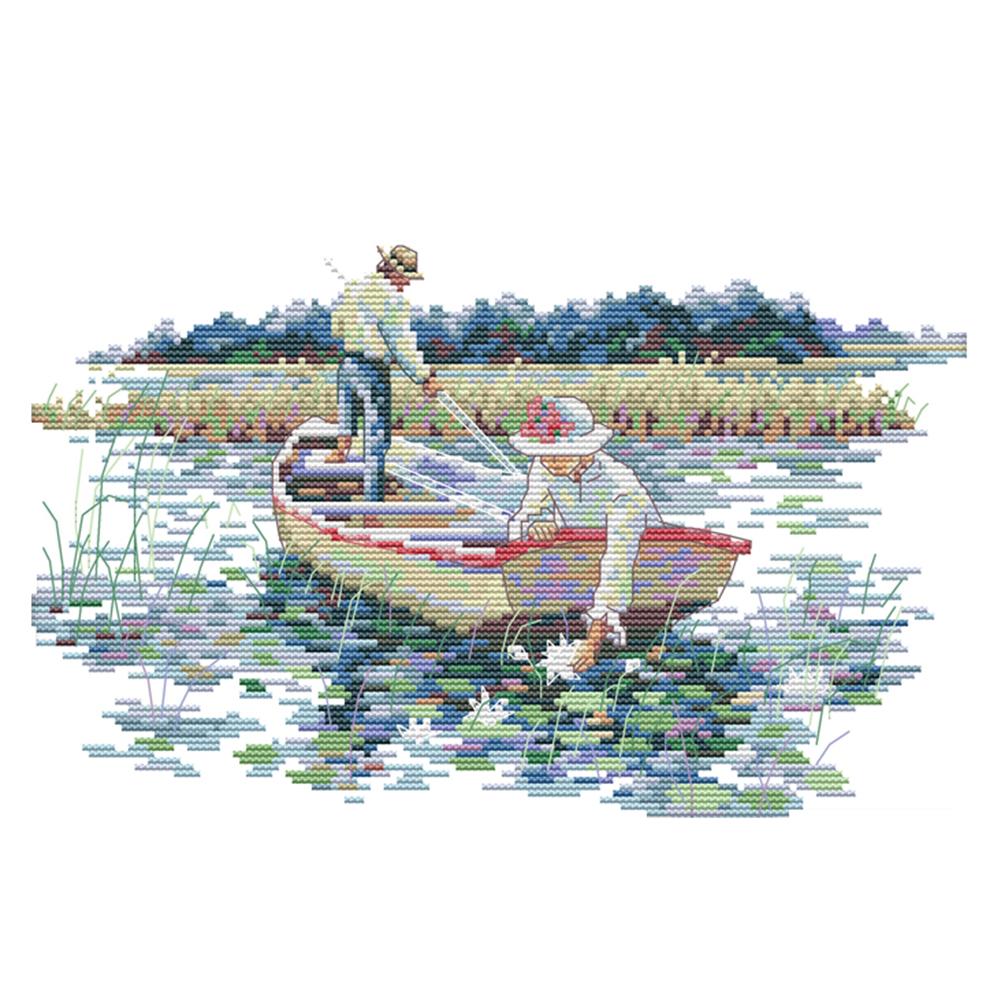 

Pick Seed - 14CT Stamped Cross Stitch - 34*25CM, 501 Original