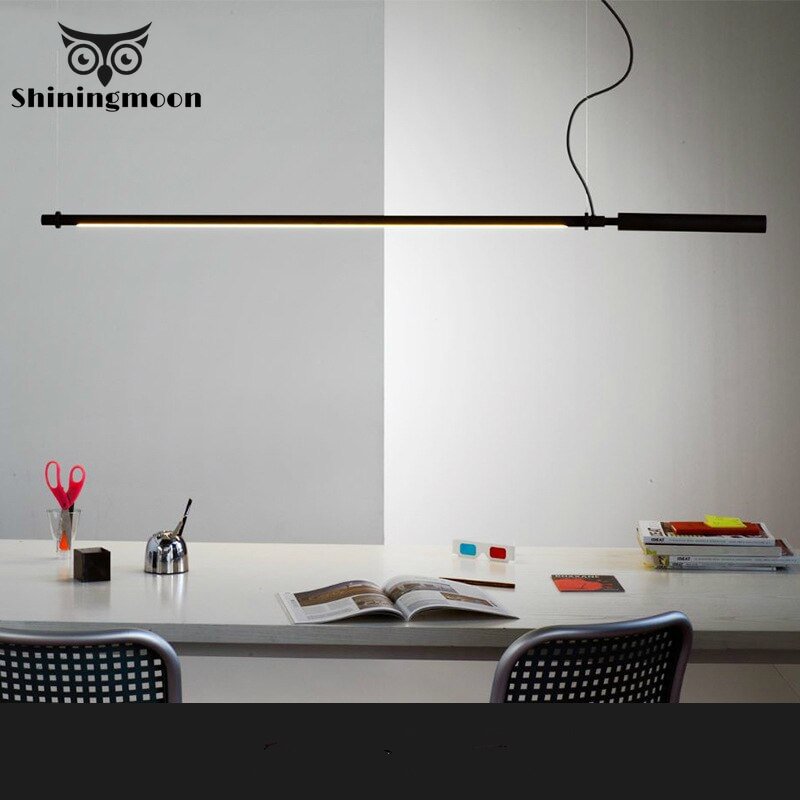 Post-modern LED Pendant Lights Black Iron Home Decor Lighting Fixture Nordic Minimalism Study Kitchen Hanging Lamp Reading Light