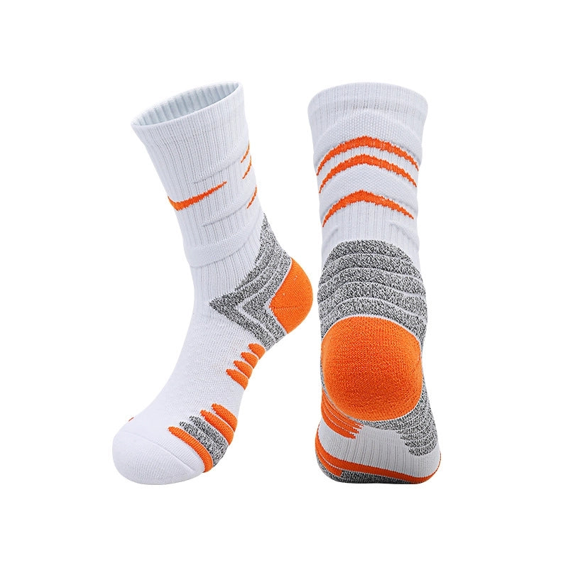 Elite Non-slip Basketball Stockings Practical Breathable Running Thickened Towel Bottom Mid-calf Socks Sweat-absorbent Sports Men And Women Socks