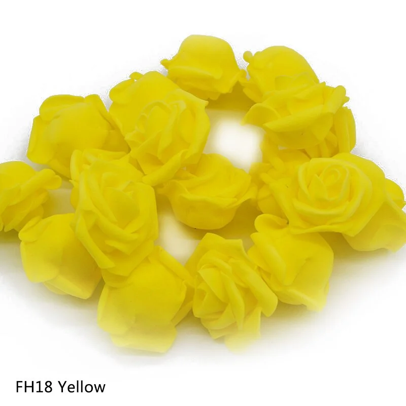 Cheap 20pcs Multicolor Foam Rose Flower Head Artificial Rose Bouquet Handmade Wedding Home Decoration Festive Party scrapbook