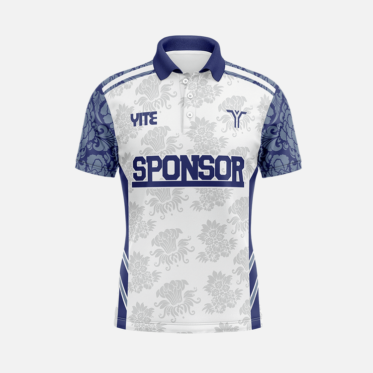 YITE | LP24-018-Blue And White Polo Shirts Uniform
