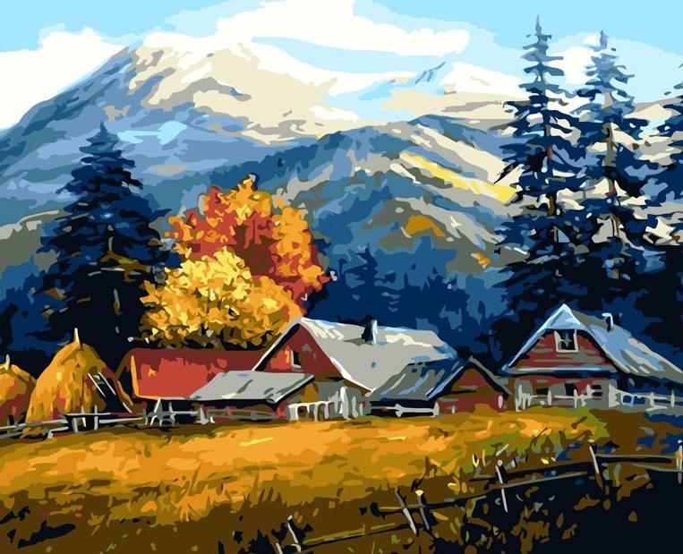 

Mountain Farm – Paint By Numbers - 40*50CM, 501 Original