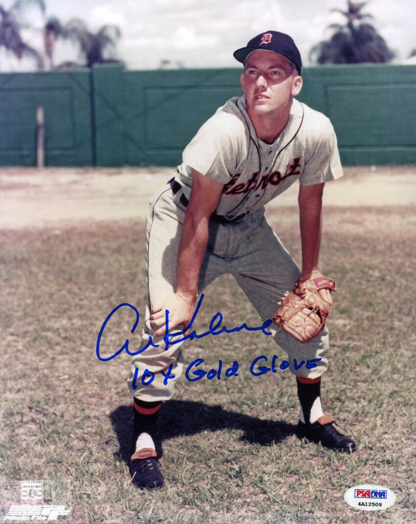 Al Kaline SIGNED 8x10 Photo Poster painting + 10 x Gold Glove Tigers ITP PSA/DNA AUTOGRAPHED