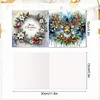 (US Only)6PCS DIY Christmas Elk Diamond Art Greeting Cards Congratulations Cards & Gifts