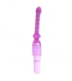 Light Purple Soft Butt Vibrating Anal Beads Waterproof