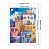 Colorful Cabin-11CT Stamped Cross Stitch 45*60cm/17.72*23.62in(Big Size)
