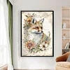 (Big Size) Vintage Poster Fox - 11CT Stamped Cross Stitch 40*60cm/15.75*23.62in