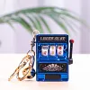 Creative slot fruit machine pendant lottery machine key chain that can be played