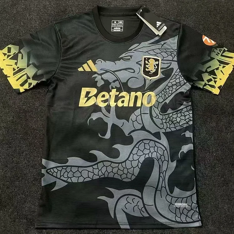 Fan Edition 2025-2026 Aston Villa Second Away Black Football Jersey