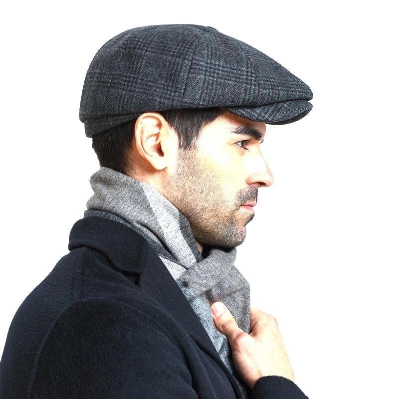 Men’s Casual Solid Color Crimping Beret Hat
