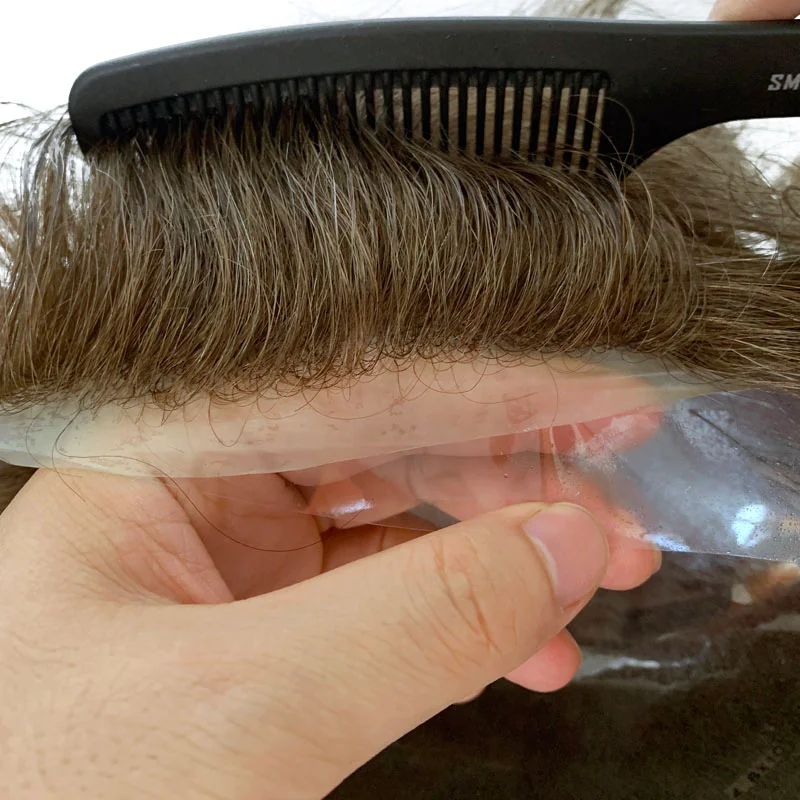 Jewtribute Hair®|Middle thickness Thin Skin Base Toupee Men Wig 