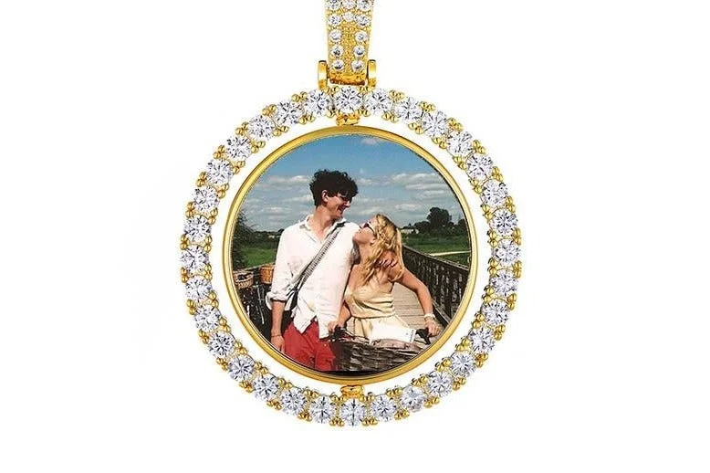 Custom Double Sided Spinning Photo Pendant