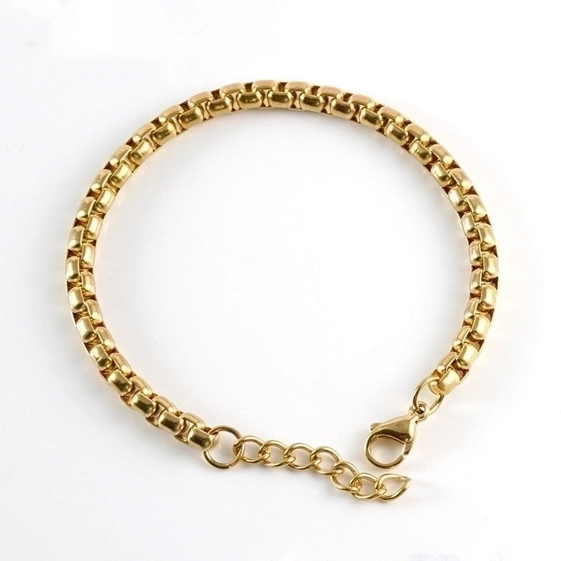 Fashion Geometric 304 Stainless Steel Titanium Steel 18K Gold Plated Bracelets In Bulk