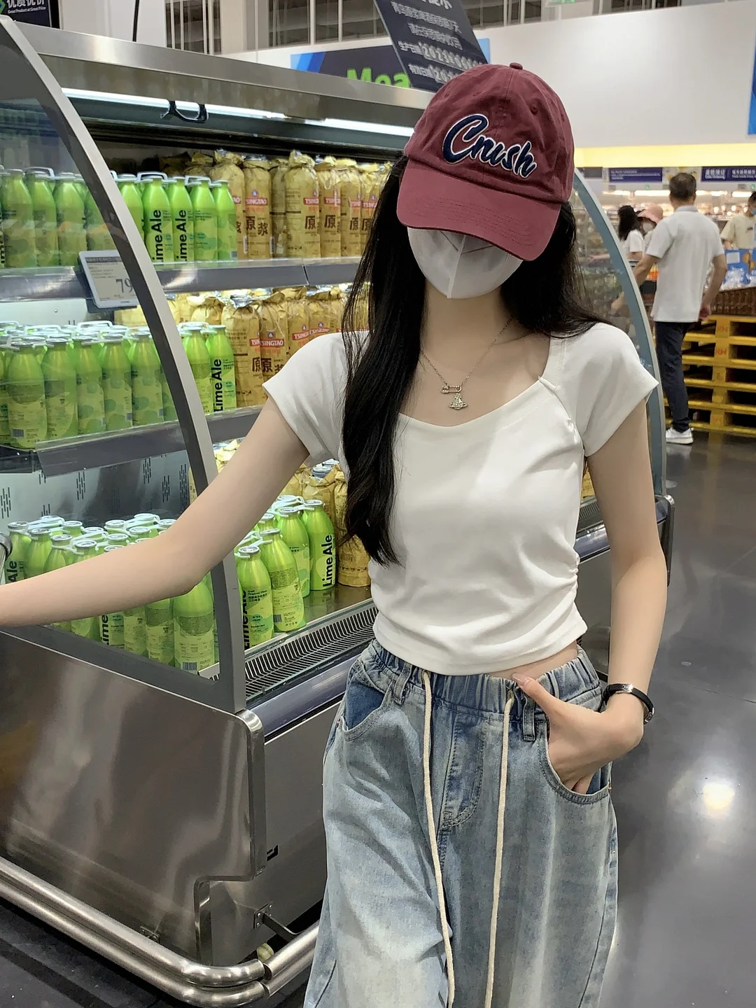 Uveng Uveng Short-Sleeved T-Shirt Women's Wear 2024 New Thin Temperament Summer Leisure Versatile Students Short Clothes