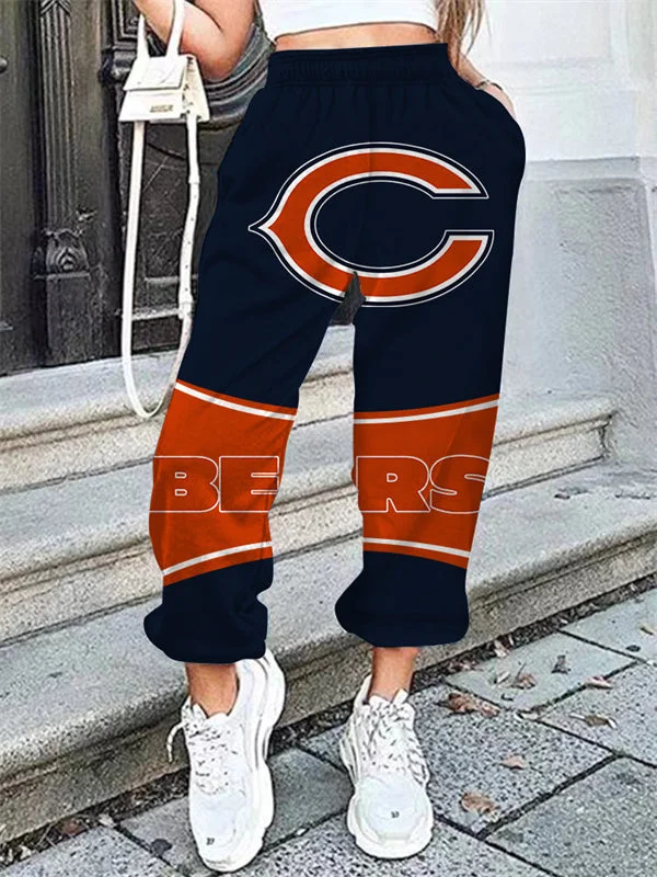 Chicago Bears Women's 2PCS Tracksuits Casual Pullover Shirt