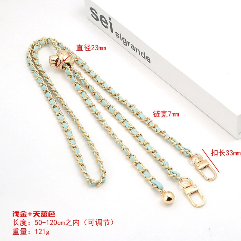 5 Pieces Alloy Solid Color Bag Chain Bag Straps