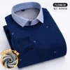 Round Neck Fake Two Piece Warm Knitted Shirt