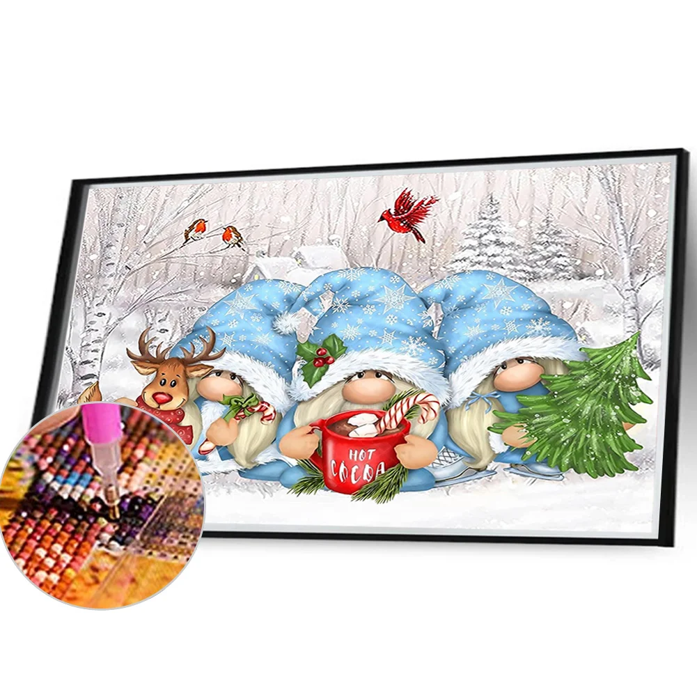 Diamond Painting - Full Square Drill - Winter Gnome(Canvas|40*30cm)