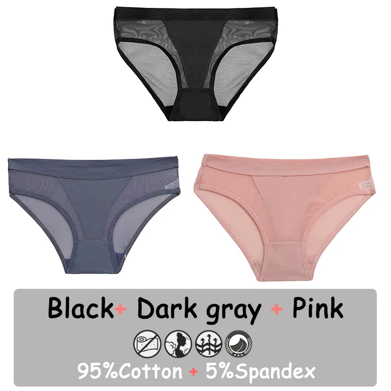 Billionm Seamless Panties Sexy Lingerie Mesh Female Underwear See-Through Underpants Low-Waist Briefs Girls Intimate Pantys