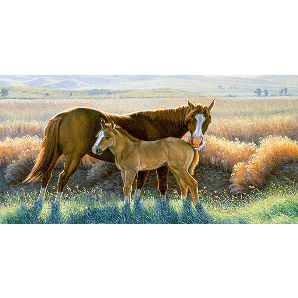 

Horse - Round Drill Diamond Painting - 80*40CM (Big Size), 501 Original