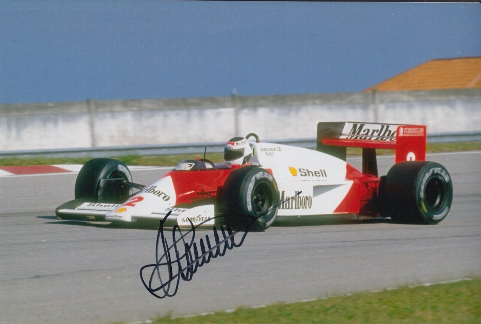 Stefan Johansson Hand Signed 12x8 Photo Poster painting F1 Autograph Marlboro McLaren 1