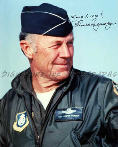 CHUCK YEAGER SIGNED 8X10 Photo Poster painting REPRINT