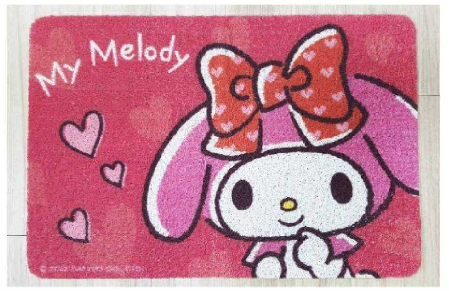 My Melody Door Mats Rubber Shoes Scraper 24" x 16" Doormat Patio Rug Dirt Debris Mud Trapper Waterproof Carpet Pink Sanrio A Cute Shop - Inspired by You For The Cute Soul 