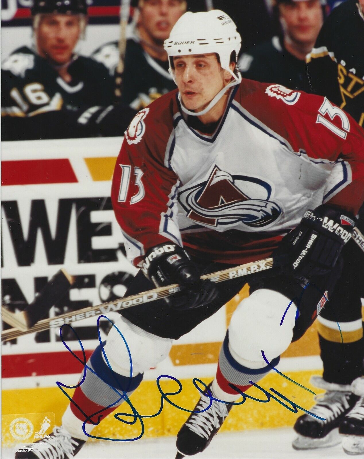 Autographed 8x10 VALERI KAMENSKY Colorado Avalanche Photo Poster painting - w/COA