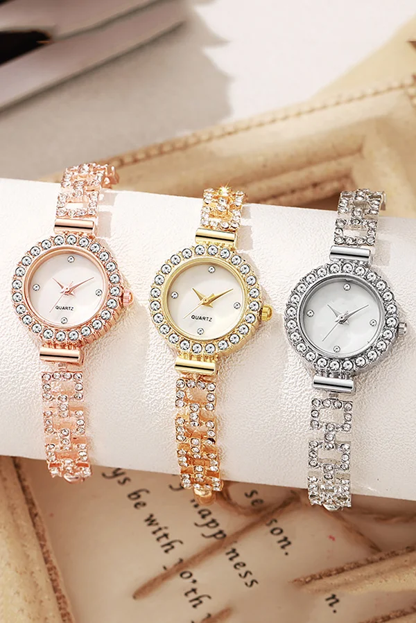 Fashionable Diamond Elegant Pointer Pull-Out Bracelet Watch