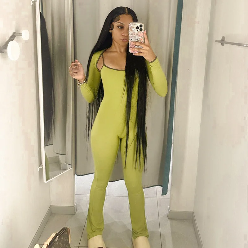 Uveng Uveng Hot Female Clothing Explosion Side Collar Sleeveless Tight Body Jumpsuit Trousers Woman